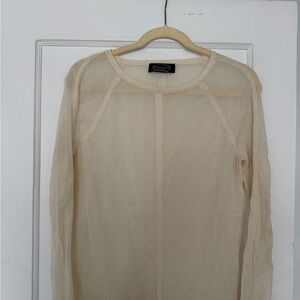 Magaschoni Beige Mesh Women's Sweater